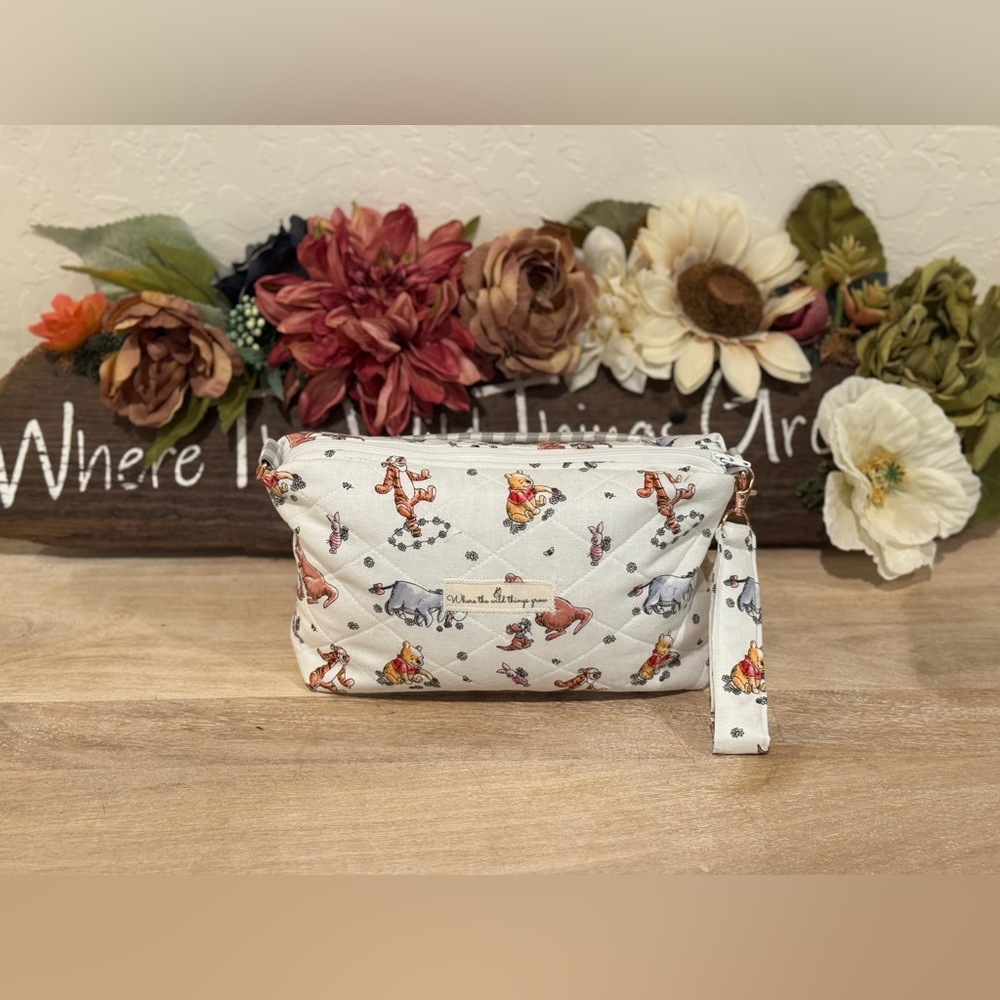 COPY - Winnie the Pooh Quilted Wristlet baby wipe & diaper bag - Picture 2 of 2
